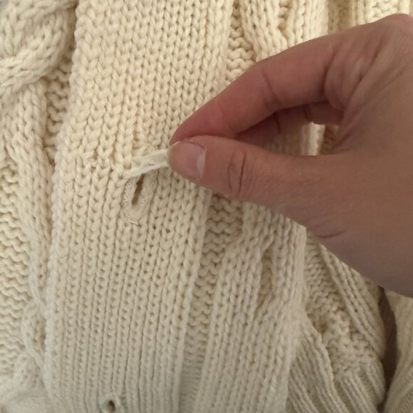 Vintage 90s Paul James Cream Wool Shawl Collar Cardigan Sweater | Size M/L - Picture 10 of 10